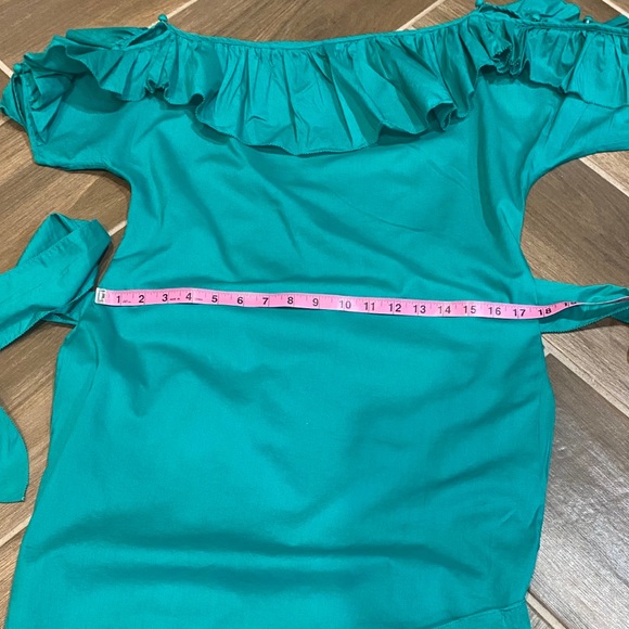 Juicy Couture ruffle collar green dress Size Small - Picture 15 of 16